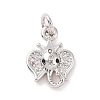 Brass Micro Pave Cubic Zirconia Charms KK-C012-14P-1