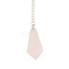 Natural Rose Quartz Cone Pointed Dowsing Pendulums G-A249-02S-07-2