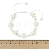 Adjustable Starfish & Shell Shape ABS Imitation Pearl and Synthetical Turquoise Beaded Braided Bead Bracelets for Women BJEW-JB13814-5