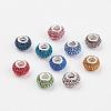 Grade A Rhinestone European Beads CPDL-H001-12x9mm-M-1