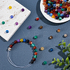 120Pcs 8 Colors Dyed Natural Banded Agate Beads G-ME0001-31-4