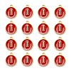 Golden Plated Alloy Enamel Charms X-ENAM-S118-03I-2