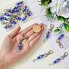 20Pcs ABS Plastic Imitation Pearl Beads Keychain HJEW-FH0001-25-3
