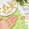 80Pcs Flower Rack Plating Brass Filigree Bead Cap Bails KK-FH0008-45G-3