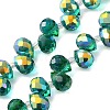 Electroplate Glass Beads Strands EGLA-D030-17-01-1