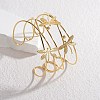 304 Stainless Steel Cuff Bangles BJEW-M082-02G-1