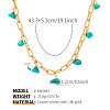 Triangle Resin Tassel Brass Paperclip Chain Necklaces for Women WG30535-03-1