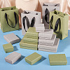 3Pcs Square Paper Jewelry Display Cases CON-TA0001-39D-02-9