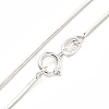 925 Sterling Silver Snake Chain Necklaces NJEW-C052-18P-2