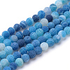 Natural & Dyed Crackle Agate Bead Strands X-G-T056-6mm-07-1