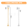 8Pcs 2 Colors 304 Stainless Steel Extender Chain with Spring Ring Clasps DIY-FH0004-99-2