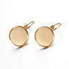 304 Stainless Steel Leverback Earring Settings STAS-F191-03G-14mm-4