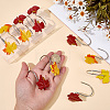 12Pcs Leaf Resin Shower Curtain Hook AJEW-SP0006-01B-3