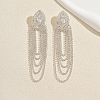 Brass Rhinestone Stud Earrings for Women DO8173-2