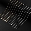 8Pcs Classic Plain 1.2MM 304 Stainless Steel Snake Chain Necklaces for Men Women NJEW-YW0001-26-5