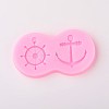Helm and Anchor Design DIY Food Grade Silicone Molds AJEW-L054-77-1