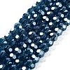 Electroplate Transparent Glass Beads Strands X-EGLA-A035-T6mm-A12-1