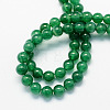 Round Dyed Natural Green Onyx Agate Beads Strands X-G-S123-6mm-2