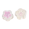 Brass Clear Cubic Zirconia Beads KK-B186-01S-4