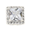 Brass Micro Pave Cubic Zirconia Beads KK-D408-11S-06A-1