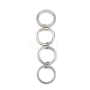 Brass Micro Pave Cubic Zirconia Plain Band Finger Rings for Women RJEW-P160-01I-P-5