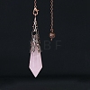 Natural Rose Quartz Dowsing Pendulum Big Pendants PW-WGF0B2B-05-1