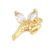 Rack Plating Brass Micro Pave Cubic Zirconia Pendants KK-Q018-09G-2