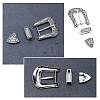 SUPERFINDINGS 4 Sets Belt Alloy Buckle Sets DIY-FH0006-08-6