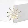 Brass Clear Cubic Zirconia Star Brooch PW-WGA8B06-02-2