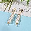 Natural Freshwater Pearl Dangle Earrings EJEW-JE03411-3