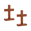 Easter Wood Cross Figurines Ornaments DJEW-WH0063-67A-1