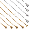 SUNNYCLUE 10Pcs 2 Colors 304 Stainless Steel Cable Chain Necklace NJEW-SC0001-25-1