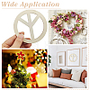 10Pcs Unfinished Blank Wooden Peace Sign Pendants Set for Painting Arts DIY-WH0591-579-5