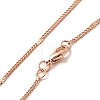 2mm Rack Plating Brass Twisted Chain Necklaces for Women Men MAK-L044-61RG-2