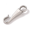 Non-Tarnish 304 Stainless Steel Hook Clasps STAS-C109-12P-2