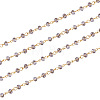 Handmade Rondelle Glass Beads Chains for Necklaces Bracelets Making X-AJEW-JB00037-05-1