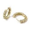 Clear Cubic Zirconia Hoop Earrings EJEW-M228-01G-2