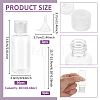 50Pcs Plastic Flip Top Cap Bottles MRMJ-BC0003-56A-2
