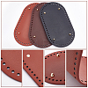 WADORN 3Pcs 3 Colors PU Leather Bag Base FIND-WR0004-96-2