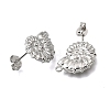 304 Stainless Steel Stud Earring Findings STAS-D391-04A-P-3