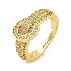 Brass Pave Cubic Zirconia Rings RJEW-U011-02G-1