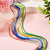  10 Strands 10 Colors Transparent Glass Beads Strands GLAA-TA0001-77-7