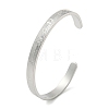 Boy Girl Titanium Steel Open Cuff Bangles for Women BJEW-G708-01C-P-1