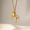 304 Stainless Steel 2026 Horse Pendant Necklaces for Women WG80543-02-1