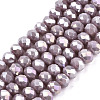 Electroplate Glass Beads Strands EGLA-A034-P8mm-B19-1