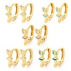 Arrow Real 18K Gold Plated Brass Hoop Earrings EJEW-L269-073G-1