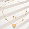 Elegant French Style Fashionable Brass Earrings & Necklaces Set for Women UM2194-4-1