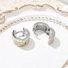 304 Stainless Steel Hoop Earrings for Women EJEW-C096-67GP-5