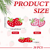 30Pcs Strawberry Computerized Embroidery Cloth Iron on/Sew on Patches PATC-FG0003-73B-2