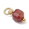 100Pcs 10 Styles Natural Stone Faceted Cube Charms PALLOY-JF04520-02-5